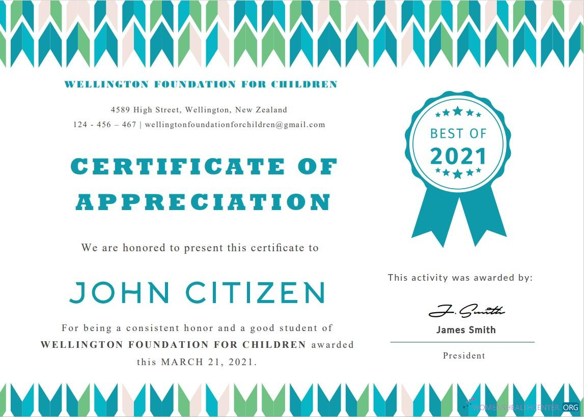 Download USA Student Appreciation certificate Photoshop template